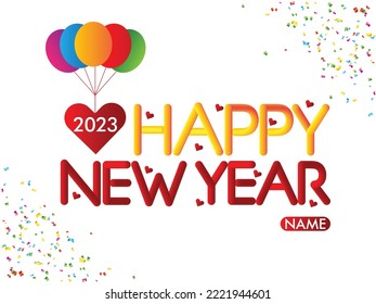 new year 2023 post and beautiful design for wish the friends