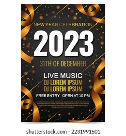 Vorlage für Poster für das neue Jahr 2023
