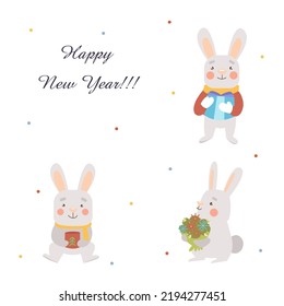  New Year 2023, the year of the rabbit, Happy New Year 2023, the year of the rabbit.