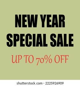 New Year 2023 sale POSTER badge, label, promo banner template. Special offer text on Vector illustration.
