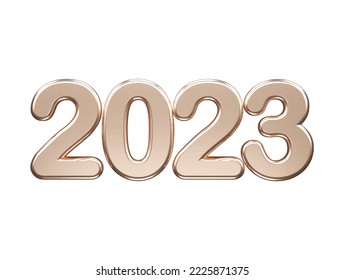 New year 2023 text effect illustration 3d rendering vector