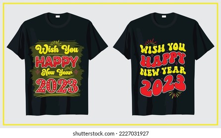 New year 2023 t-shirt design, typography t-shirt new year bundle