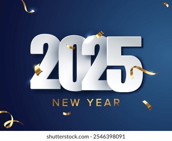 New year 2023 with White Numbers on a Blue Background