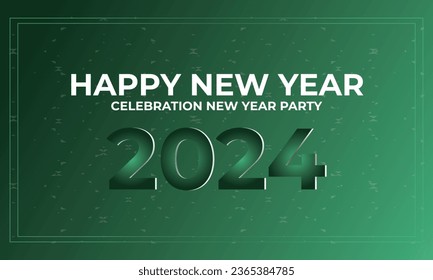 New Year 2024 colorful gradient shapes abstract modern background