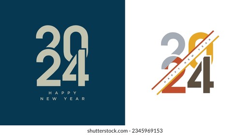 año nuevo 2024 con diferentes antecedentes y concepto diferente hace la celebración más hermosa.