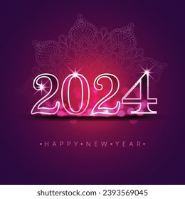 New year 2024 holiday card celebration design