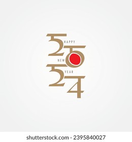 El diseño del logo del año 2024. 2024 en caligrafía numérica.