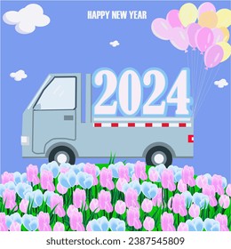 ้happy new year 2024 ,make way for 2024