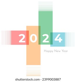 New Year 2024 Minimal Social Media Greeting