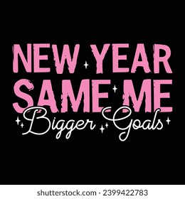 New Year 2024 Quote T shirt design - Pink New Year 2024