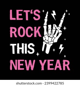 New Year 2024 Quote T shirt design - Pink New Year 2024