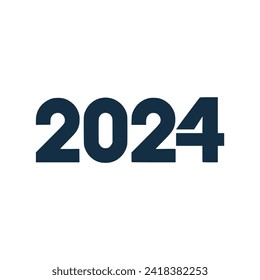 new year 2024 text vector illustration template design