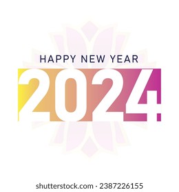 Neues Jahr 2024 typografisches Logo Design. Schönes neues Jahr 2024 Logo-Design