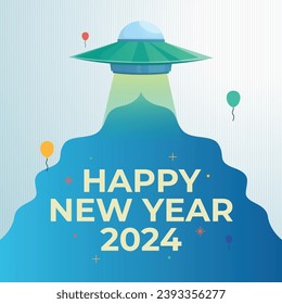 New year 2024 vector design template good for celebration usage. new year design template. cute new year design. vector eps 10.
