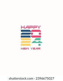 New year 2024 vector design very creative and elegant design.