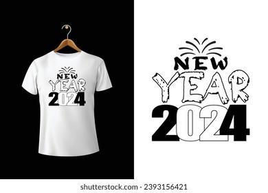 New Year 2024 Vector T-Shirt