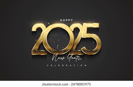 New Year 2025 background. Premium vector new year 2025 design with rare and modern numbers.