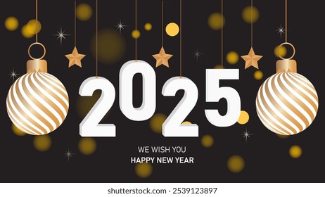 New Year 2025 banner and poster background. stock illustration vector