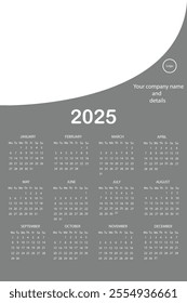  New year 2025 calander design 