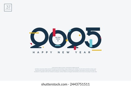 New Year 2025 celebration. Classic 2025 number design with a touch of beautiful and beautiful design ornaments. Elegant design for banner designs, posters and social media posts.
