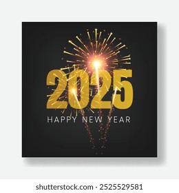 Nuevo año 2025 fiesta de celebración publicación de redes sociales, Plantilla de Anuncio, tarjeta de felicitación de año nuevo, tarjeta de deseos y fondo de año nuevo Vector Plantilla diseño
Diseño de Plantilla