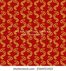 New year 2025 of the chinese snake zodiac, year of the snake scales pattern and inscription in Chinese Happy Chinese New Year. Vector set in red, green and gold colors for flyer, banner, social media