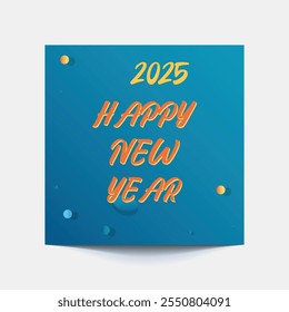 New year 2025 colorful celebration social media post, banner and new year background vector template design