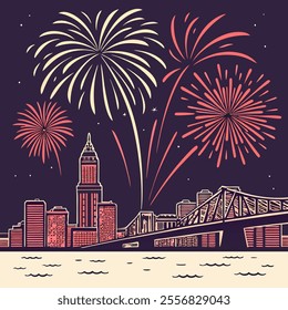 New year 2025 fireworks celebration 🎆 