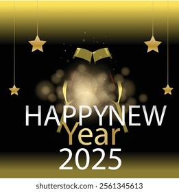 New year 2025 in flat design
