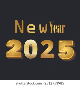new year 2025 gold color
