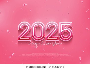 New Year 2025 logo design. Vector premium design. Design template with 2025 typography logo for season celebration and decoration. 2025.