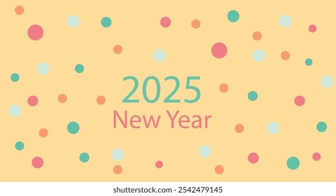 ano novo 2025 lotes de bolas coloridas brilhantes banner,