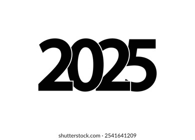 New year 2025 stylish text vector design 