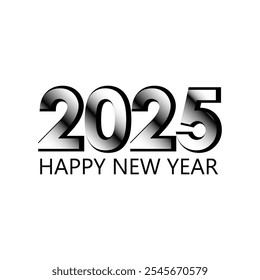 Nuevo año 2025 diseño de texto. Portada de 