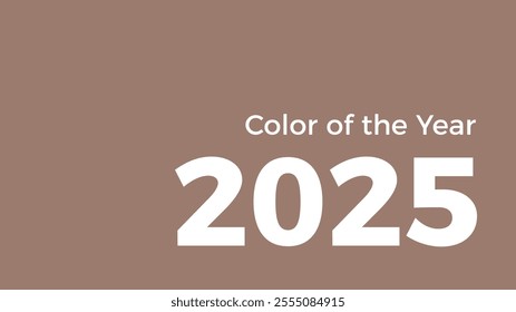 New Year 2025 trendy color. Abstract vector horizontal background with 2025 numbers. Design concept for poster, banner, greeting, card. Design concept for calendar cover