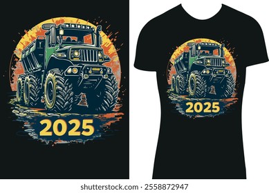 New Year 2025 t-shirt design , New Year toast, 2025 celebration,