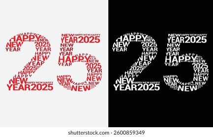 New year 2025 T-Shirt Design, Hand-Drawn Lettering Phrase, Calligraphy Graphic Typography, Handwritten Vector Sign, Perfect for Tees and More.
