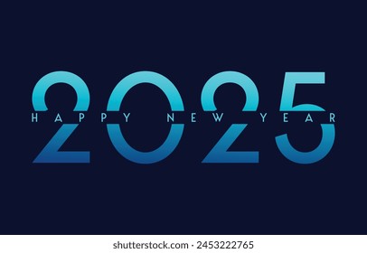 New year 2025 typography logo design. Happy new year 2025 logo design