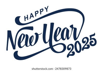 Neues Jahr 2025 Typografie Logo Design. Frohes neues Jahr 2025 Logo Design