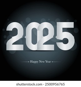 New year 2025 typography logo design. Happy new year 2025 logo design