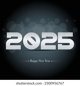 New year 2025 typography logo design. Happy new year 2025 logo design