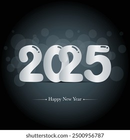 Nuevo año 2025 tipografía diseño de logotipo. Feliz año nuevo 2025 diseño de logotipo
