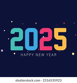 Nuevo año 2025 tipografía diseño de logotipo. Feliz año nuevo 2025 diseño de logotipo