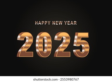 New Year 2025 Vector Illustration with Festive Designs and Celebratory Elements