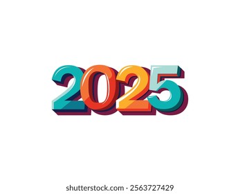 New Year 2025 Vector Illustration 