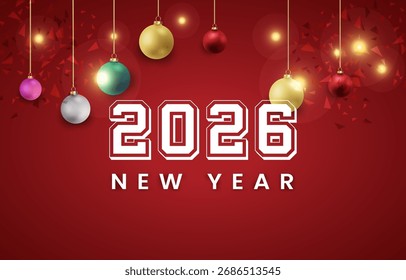 new year 2026 background with shiny christmas sparkle