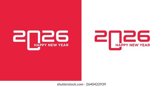 New Year 2026 design inspiration, with red numbers for celebrations and events