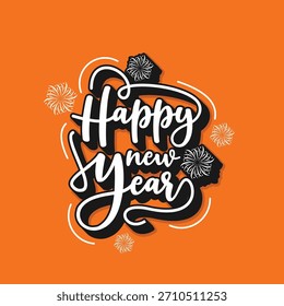 New year 2026 lettering vector design