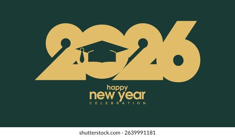 New year 2026 logo numbers. Number logo concept with toga combination for 2026 new year celebration. Premium design for banners, posters and social media posts.