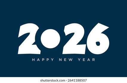 New Year 2026 number design with a simple and meaningful concept. vector illustration for a poster, cover and 2026 calendar.